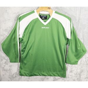 Bauer Hockey Jersey Green And White Mens Size‎ Large